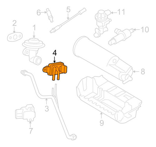 Sensor Presion Valvula Egr Ford Mustang 3.8l V6 1996