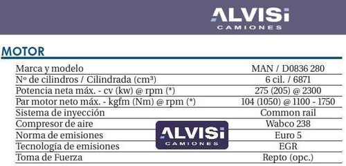 Volkswagen 24-280 Constellation Techo Alto Doble Eje + Iva
