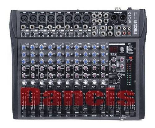 Consola Mixer 12 Canales Con Ecco 16 Efec Mic Auric Dancis