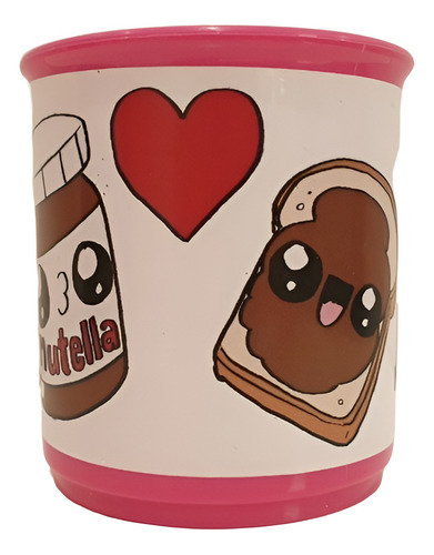 Tazas Plástica Con Vinilo Nutella