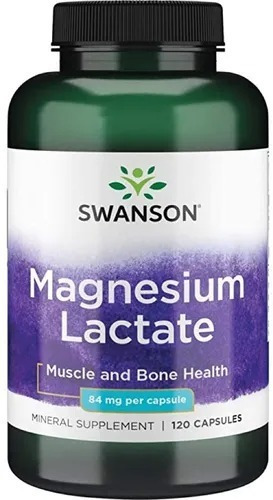 Magnesium Lactate Lactato De Magnesio 120 Cap Envio Gratis