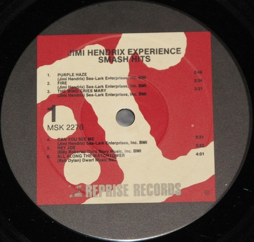 Imagen 3 de 3 de Vinilo Jimi Hendrix Greatest Hits 1980 Hey Joe, Purple Haze