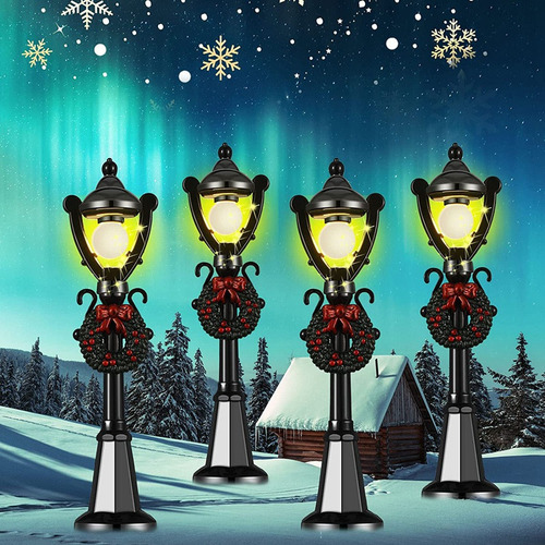 Para . 8 Unidades De Lámparas Navideñas, Modelo Village