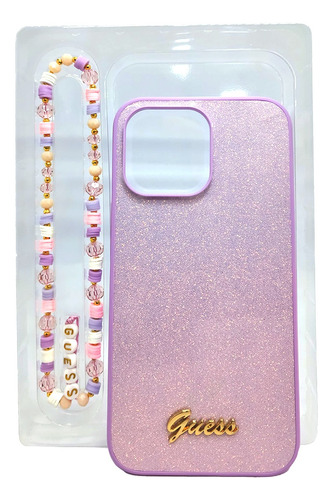 Protector Case Guess Glitter Lavanda iPhone 14 Pro Max Origi