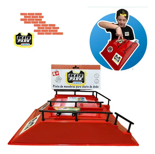 Barandilla roja Glasslite para pista de patinaje Finger Skate Rink (rampa)