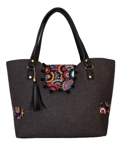 Bolsa Elegante Tote Mano Moda Mujer Moderna Dama Hombro