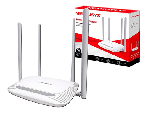 Router Inalambrico Mercusys Mw325r 300 Mbps 4 Antenas Wifi