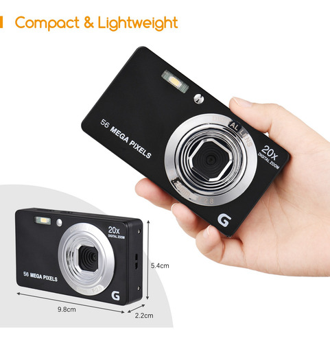 Cámara Digital Portátil Tft De 2,7 Pulgadas, 56 Mp, 4k, Ultr