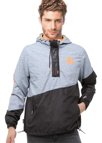 Jaqueta Corta Vento Windbreaker Starter Preta Mescla