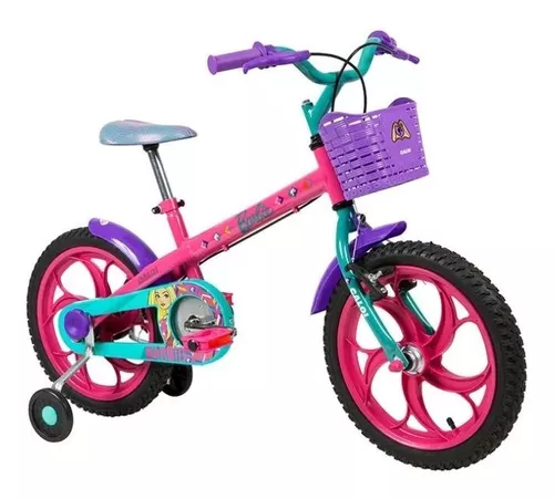 Bicicleta Infanto Juvenil Caloi Barbie Aro 20 - Quadro Aço - Rosa