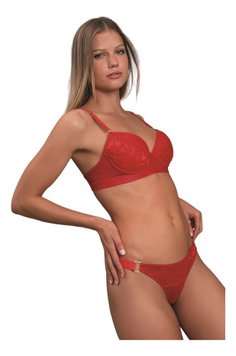 Conjunto Taza Soft Tul Y Puntilla Con Less Cris Latina 5006