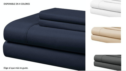 Imagen 2 de 9 de Juego De Sabanas Soft - Queen Size - Tacto Suave Color Crema