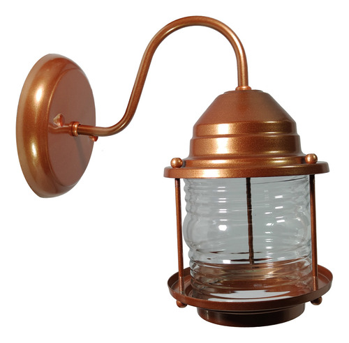 Luminária Arandela Lampião Colonial De Parede Cobre Vintage