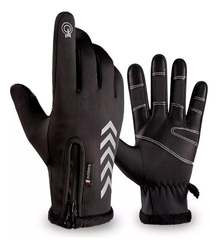 Guantes Térmicos Con Cierre Invierno Esquiar Tactil Touch