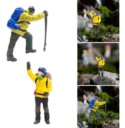 2x Figuras De Personas Trepadoras De Resina 1/64 Personas
