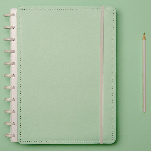 Cuaderno inteligente grande de color verde pastel