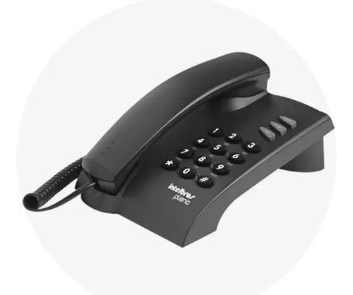 Telefone Pleno Intelbras com fio (preto)