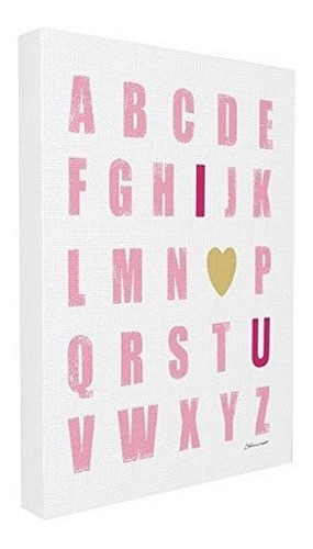 Estupell Home Decor Pink Alphabet Love Arte De Pared De Lona