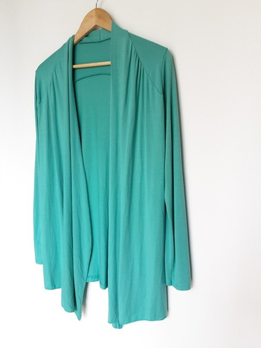 Imagen 6 de 10 de Chaleco Oversize Abierto Color Verde Agua, Talla L