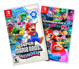 Combo Super Mario Bros Wonder E Mario Kart 8 Deluxe Switch