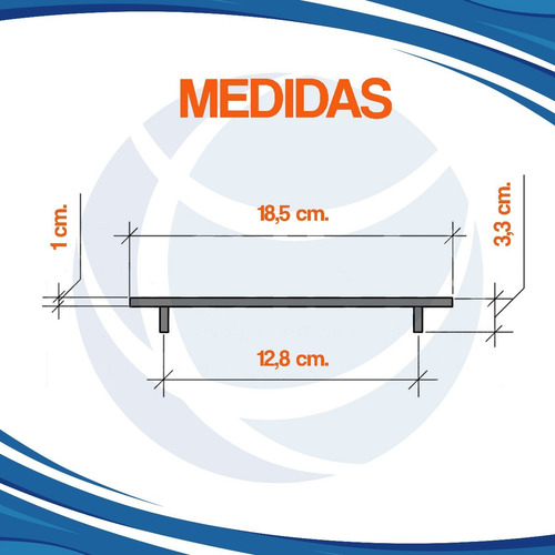 Manija Tirador Barral Acero Inoxi. Hogar 128 Mm Mundo Cima