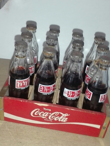 Mini Cajon De Coca Cola Con Botellas De Madera Completo (Usado)
