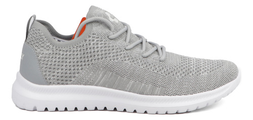 Tenis Para Hombre Cómodos Transpirables Charly Gris/blanco Tallas 25-29 Mod. 1029728