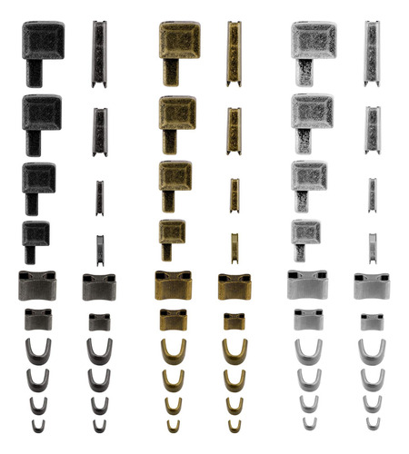 60 Piezas De Metal Con Pestillo De Cremallera Deslizant...