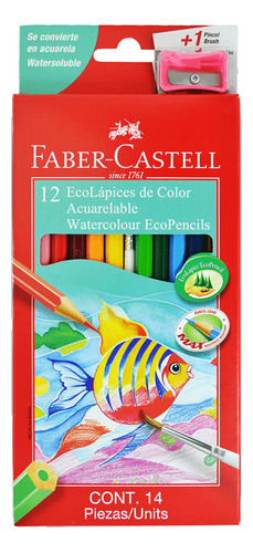 Ecolápices Acuarelables Faber-castell 12 Colores