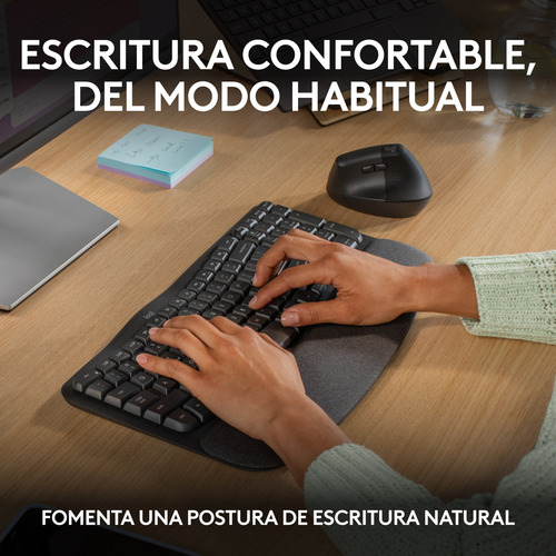 Logitech Combo Ergo Teclado Wave Keys+mouse Lift+totebag Neg