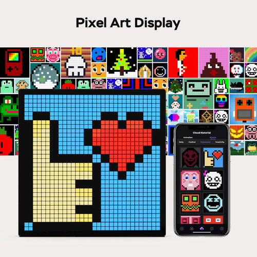 Display Pixel Art Programable Con Control App Para Niños