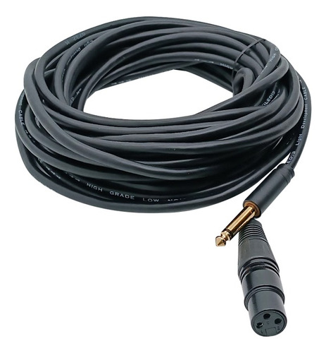 Cable De Audio Plug 1/4 Macho A Xlr Canon Hembra 10 Metros 