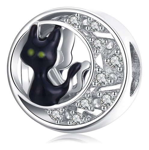 Shysnow Dijes De Gato Negro De Halloween Para Pulsera, Esmal