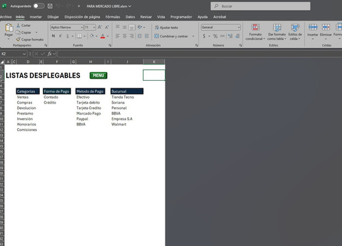 Control De Ingresos Y Egresos En Excel 2025 Version Estandar