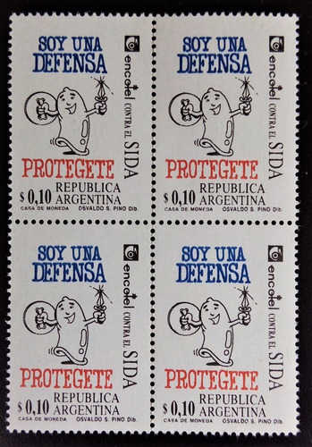 Argentina, Cuadro Gj 2631 Protegete Del Sida 92 Mint L13639