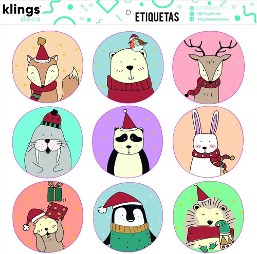 Imagen 9 de 10 de Etiquetas Para Frascos Navidad Infantiles Niños Felicidades
