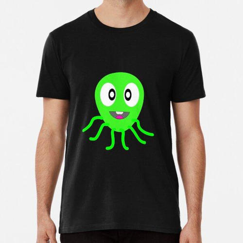 Remera Green Creature, An Alien , Drawing Cartoon  Algodon P