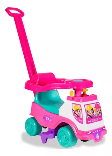 Triciclo Infantil Carrinho de Passeio Menina com Puxador no Shoptime