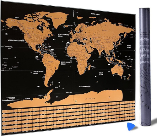 Mapa Del Mundo Para Rascar Scratch Map Regalo Para Viajeros