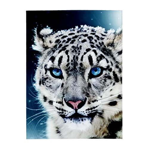 Manta De Franela De Leopardo De Nieves Ojos Azules, Ter...