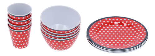 Juego De 12 Vasos De Melamina Para El Hogar Red Dot Bowl