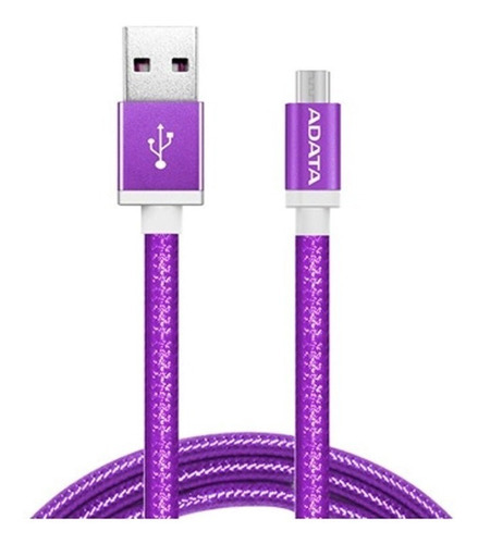 Cable Usb A Micro Usb Adata Android Windows Colores Color Morado