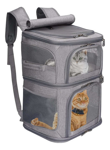 Voistino 2-in-1 Double Pet Carrier Backpack For Small Cats