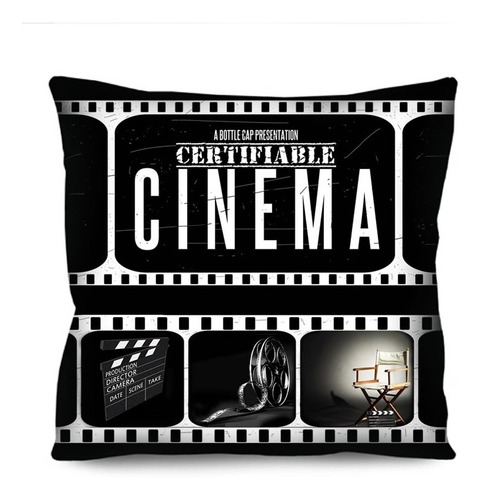 Almofada Pipoca Popcorn 42x42cm Almofada Cinema