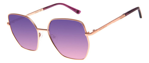 Óculos De Sol Feminino Gold Borboleta Quadrado Rosé Quadrado