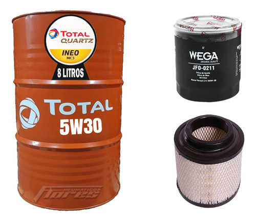 Cambio Aceite Total 5w30 + Kit Filtros Toyota Hilux 3.0 Tdi