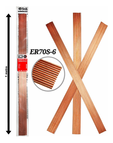  Aporte Tig Carbono Er70s-6 3/32 (2.5mm) X 1metro (3 Kilos)