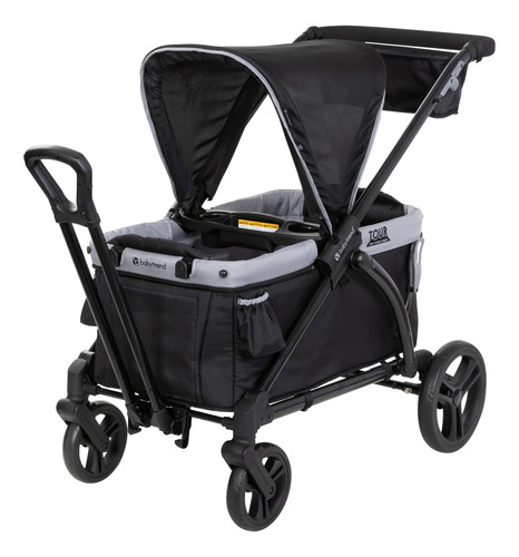 Carro Paseo Wagon Y Coche Doble Muv Expedition 2 En 1 Black