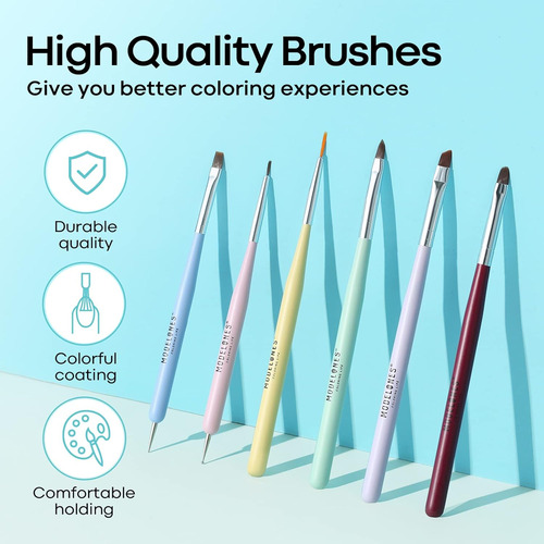 Modelones Nail Art Brushes Set, Nail Art Design Pen Paint...