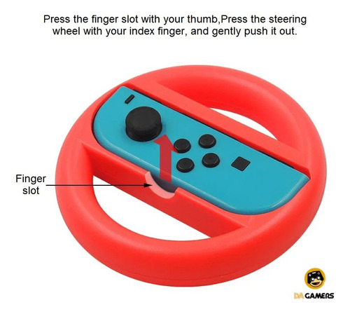 2 Volantes Joy-con Fundas Controles Para Nintendo Switch Azul/rojo